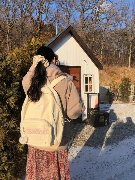 [ovuni] BON VOYAGE BACKPACK - CORDUROY IVORY