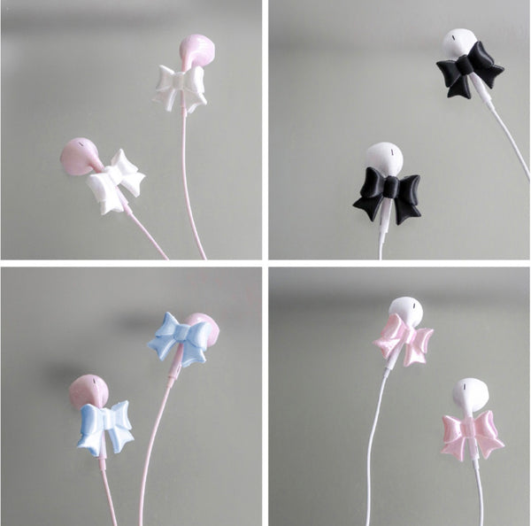 [46month] Earphone Deco Cap | 可愛造型蝴蝶結🎀 四葉草🍀 耳機扣