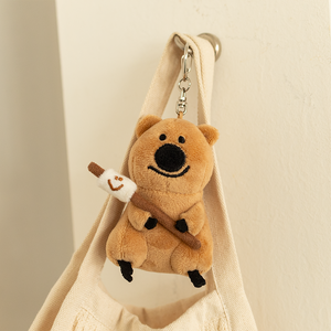 [Dinotaeng] S'more Quokka Plush Doll Keyring