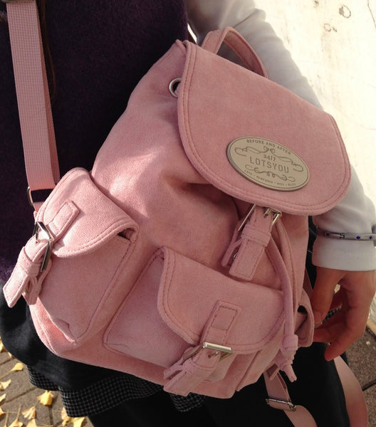 [LOTSYOU] Nostalgia Chubby Backpack Pink