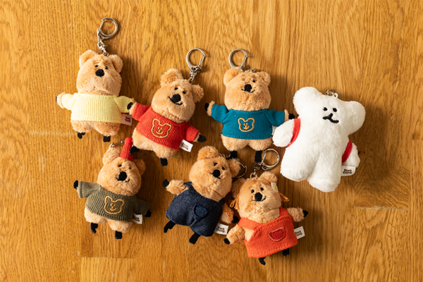 [Dinotaeng] Quokka in School Flat Fur Keyring (7Types)