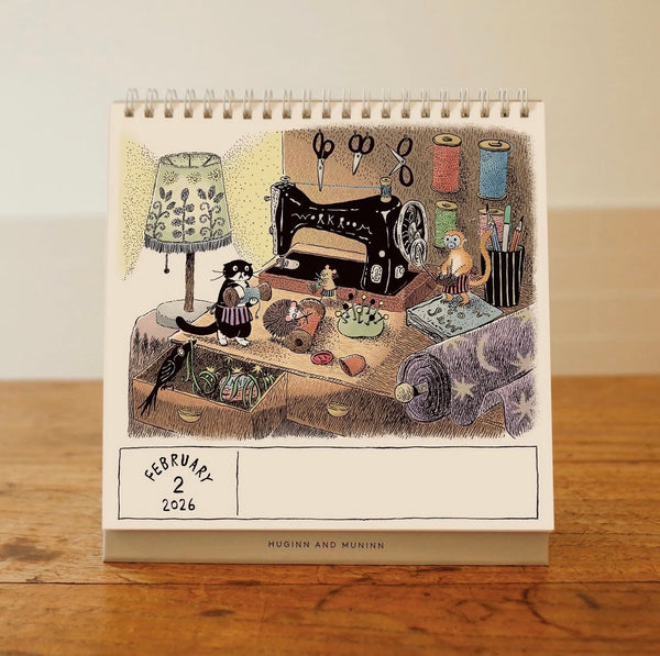 [HUGINN AND MUNINN] 2026 Desk Calendar