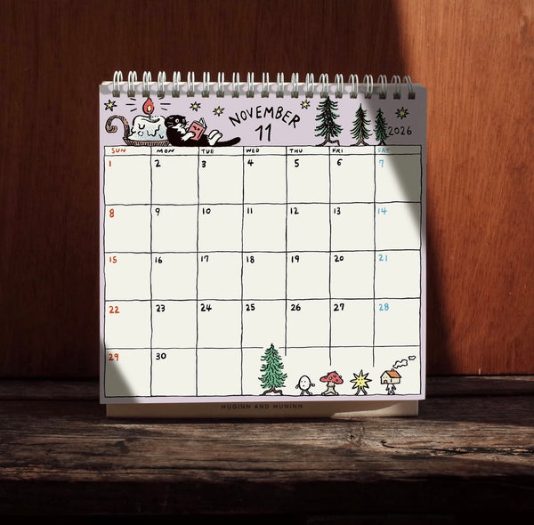 [HUGINN AND MUNINN] 2026 Desk Calendar