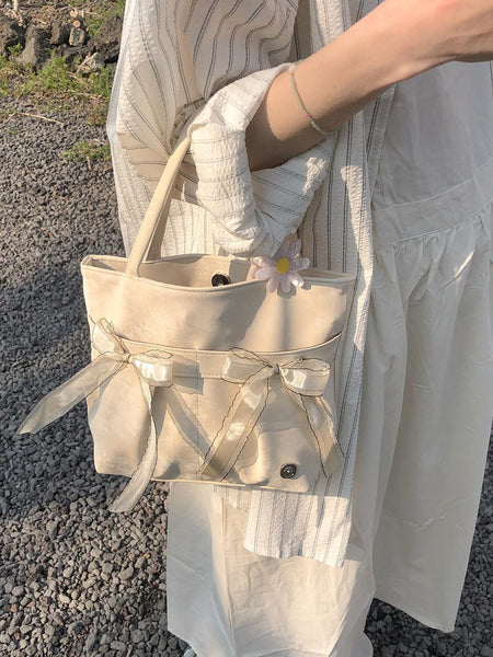 [ovuni] MINI EASY RIBBON BAG SAND BEIGE