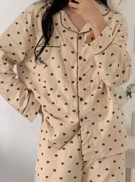 [Juuneedu] Heart Berry Peach Napping Pyjamas