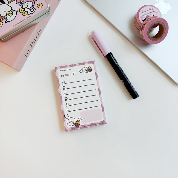 ♡ second morning × sanrio characters ♡ To Do List Memo Pad