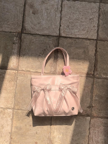 [ovuni] MINI EASY RIBBON BAG PALE PINK