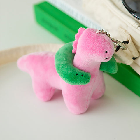 [JOGUMAN STORE] Runaway Basic Flush Keyring (Pink / Green)