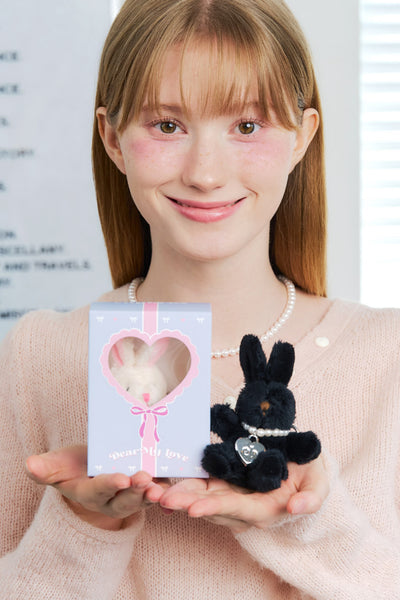 [engbrox] Honey Bunny Heart Keyring