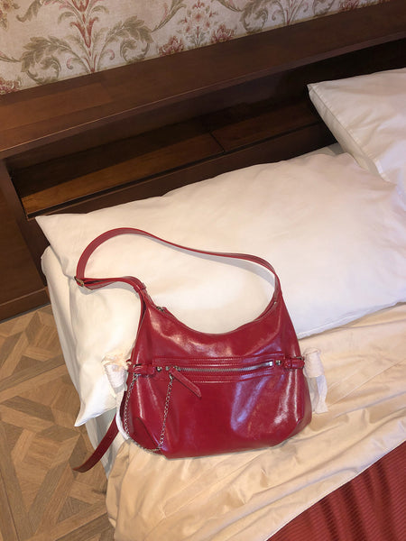 [ovuni] BELTED RIBBON BAG FRENCH RED