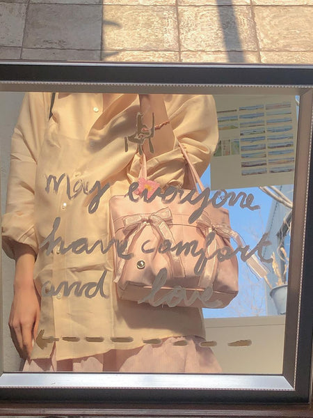 [ovuni] MINI EASY RIBBON BAG PALE PINK