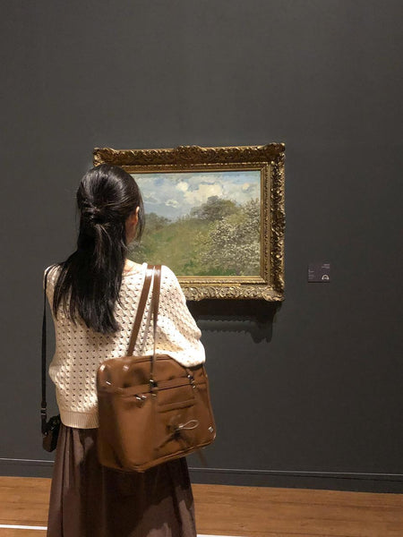 [ovuni] CLASSIC RIBBON SCHOOLBAG VINTAGE BROWN