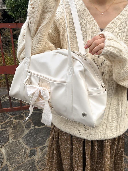 [ovuni] DAILY RIBBON GYM BAG CREAM