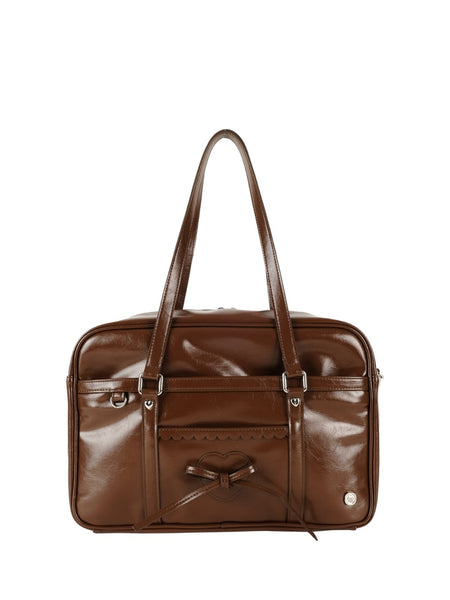 [ovuni] CLASSIC RIBBON SCHOOLBAG VINTAGE BROWN