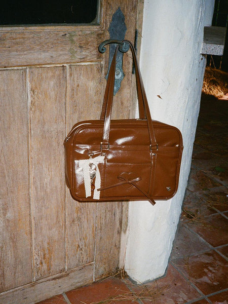 [ovuni] CLASSIC RIBBON SCHOOLBAG VINTAGE BROWN