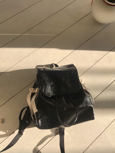 [ovuni] CLASSIC BOW BACKPACK BLACK