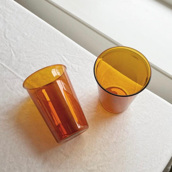 [Bracket Table] Brown Long Kinto Glass 430ml