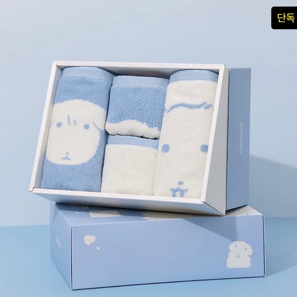 [GANADI] 가나디 Towel 4P Set | 柔軟純棉毛巾禮盒 (4入組)
