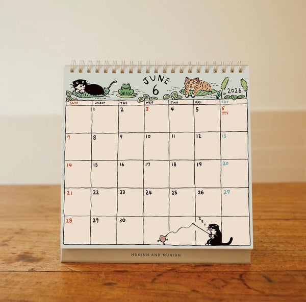 [HUGINN AND MUNINN] 2026 Desk Calendar