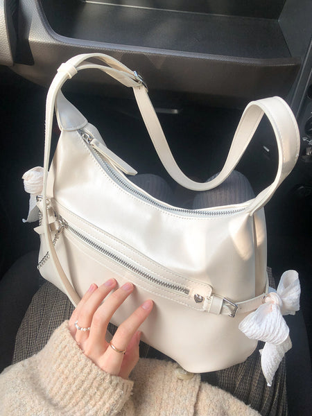 [ovuni] BELTED RIBBON BAG CREAM