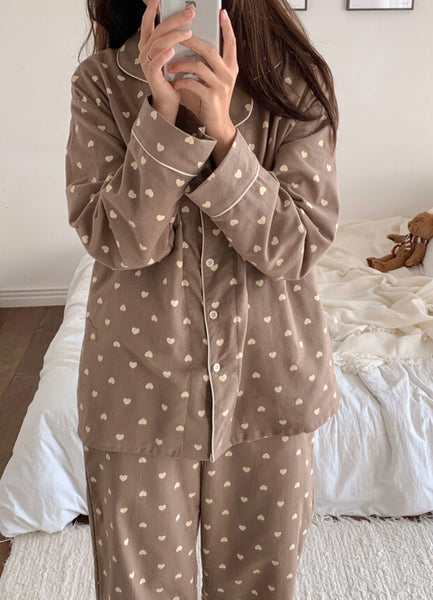 [Juuneedu] Heart Berry Peach Napping Pyjamas