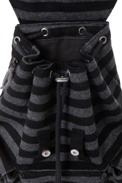 [TENSE DANCE] Wool Stripe Backpack (Black)