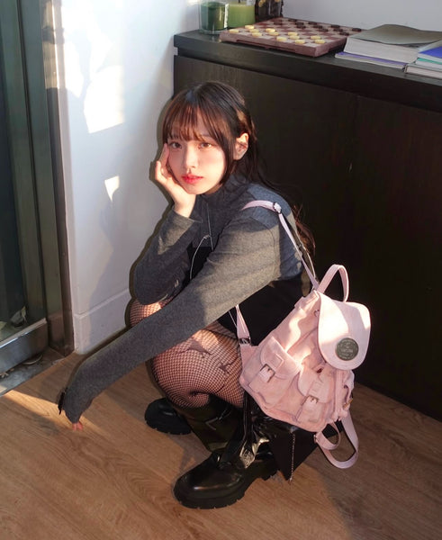 [LOTSYOU] Nostalgia Chubby Backpack Pink