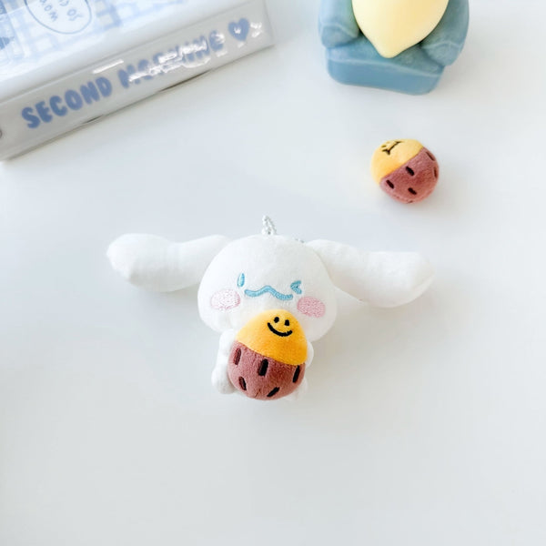 ♡ second morning × sanrio characters ♡ Fluffy Keyring