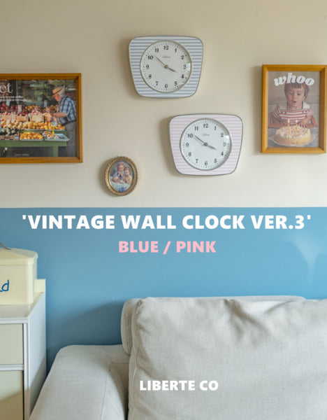 [liberte] Vintage Square Wall Clock (2colours)