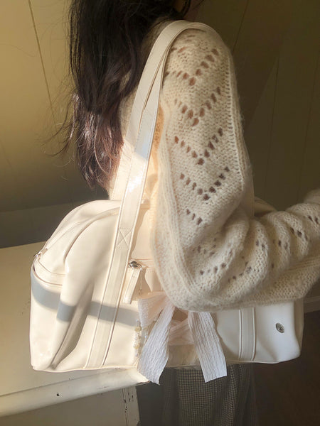 [ovuni] DAILY RIBBON GYM BAG CREAM