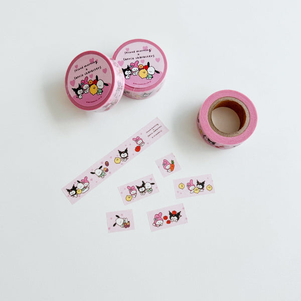 ♡ second morning × sanrio characters ♡ Masking Tape