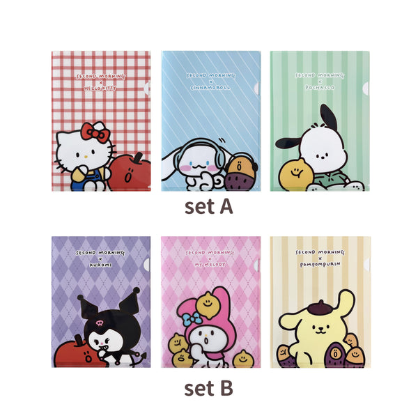 ♡ second morning × sanrio characters ♡ A4 Clear File Set