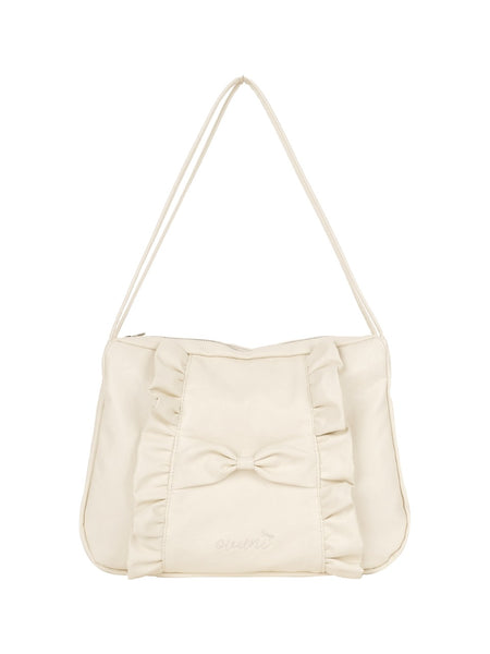 [ovuni] CLASSIC RUFFLE BAG (Cream)