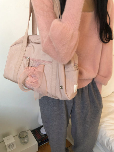 [ovuni] DAILY RIBBON GYM BAG (NUDE PINK)