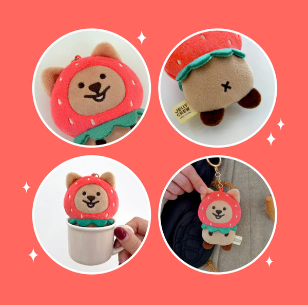 [YOUNG FOREST] Strawberry Quokka Keyring