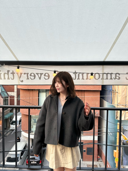 50% OFF!! (現貨) - ♡ o'pparel ♡ 90% Wool Short Handmade Coat