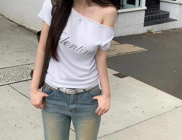 Apink 初瓏同款✨Valentine Off-Shoulder Shirring Top
