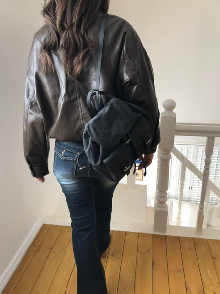 Autumn Suede Pocket Backpack