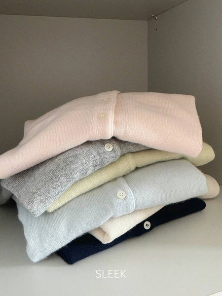 ♡ o'pparel ♡ Fine Wool Crop Cardigan (6 colours)