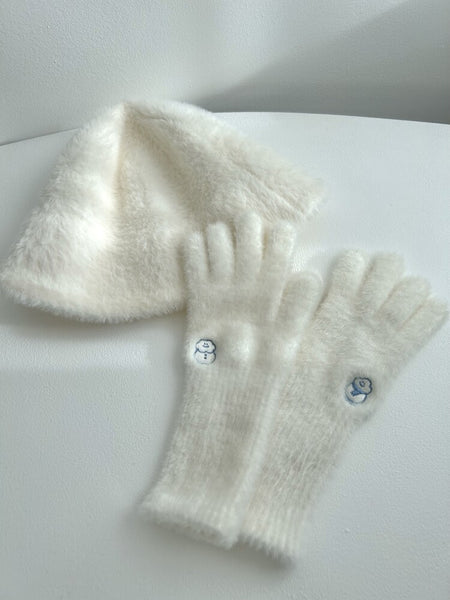 [skyfolio] Fluffy Knit Gloves