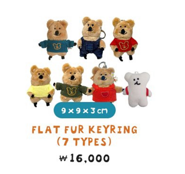 [Dinotaeng] Quokka in School Flat Fur Keyring (7Types)