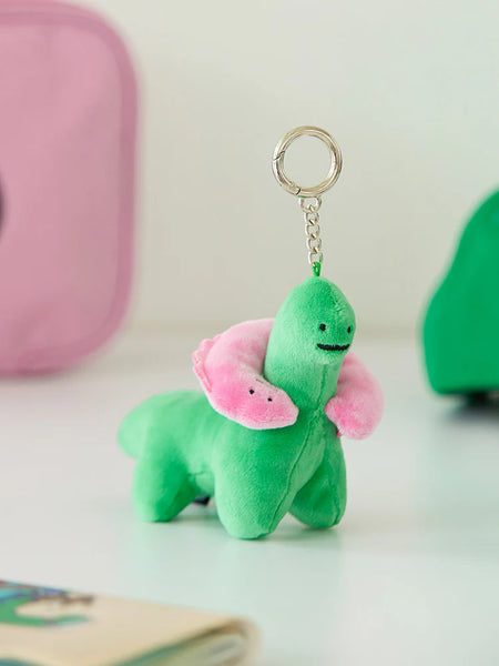 [JOGUMAN STORE] Runaway Basic Flush Keyring (Pink / Green)