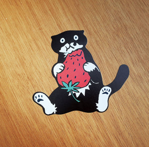 [HUGINN AND MUNINN] Die-Cut Postcard - Strawberry Mo