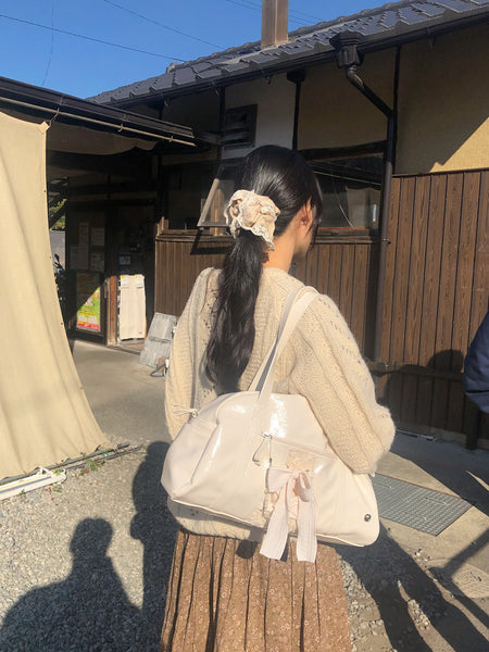 [ovuni] DAILY RIBBON GYM BAG CREAM