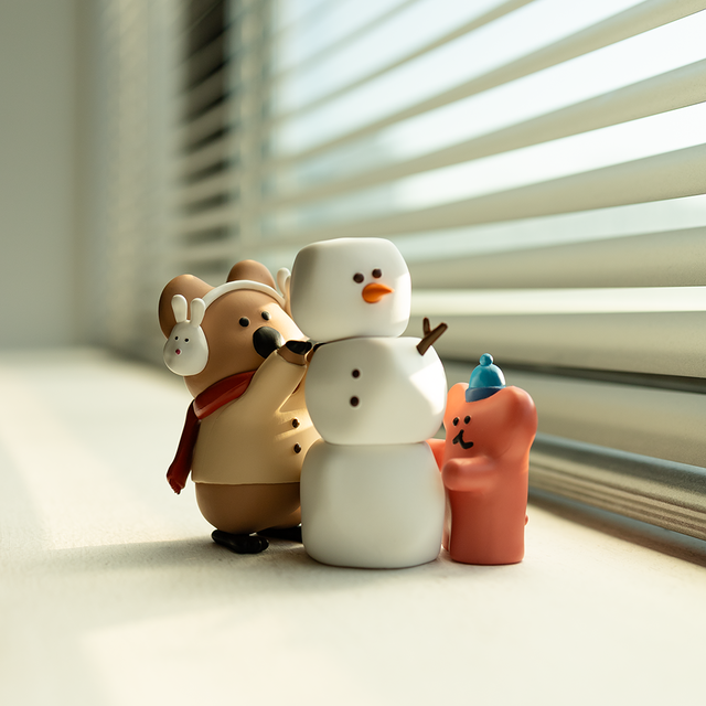 [Dinotaeng] Snowman Stack Mini Figure