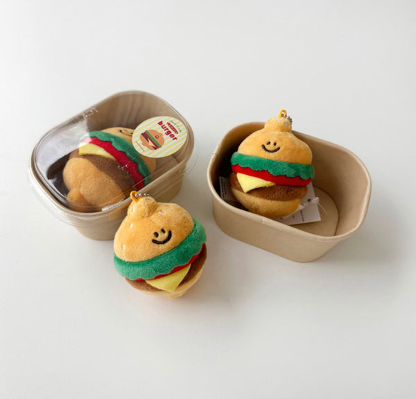 [second morning] Burger Lemoni Plush Keyring | 漢堡包檸檬毛公仔匙扣