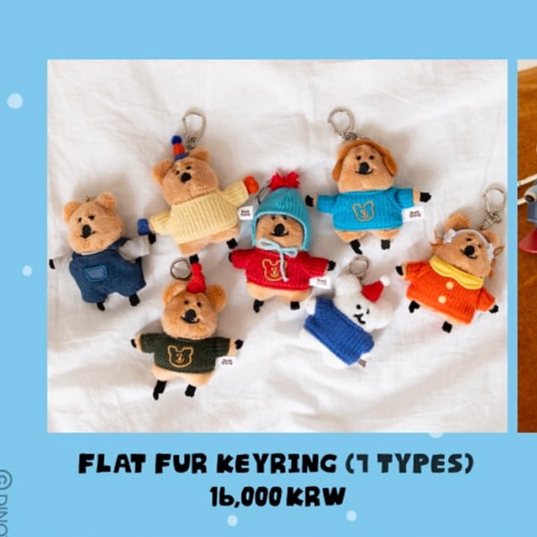 [Dinotaeng] COCOCUP Flat fur Keychain