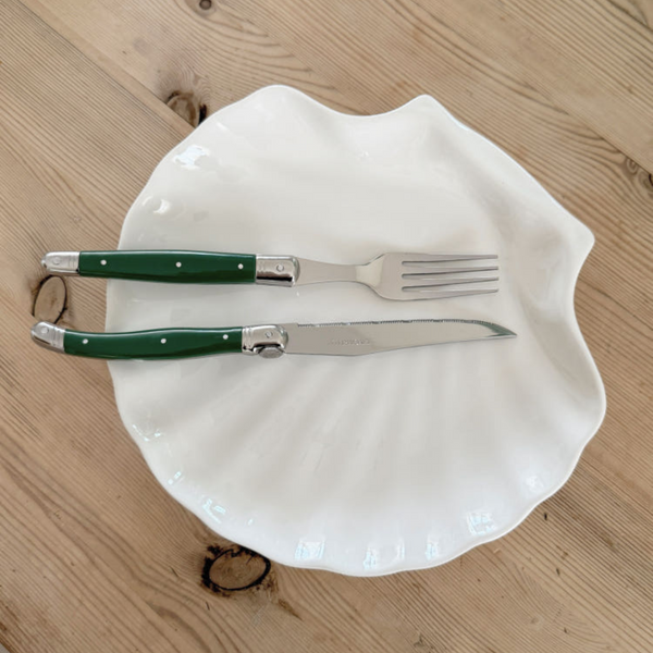 [Bracket Table] Green Royal Cutlery
