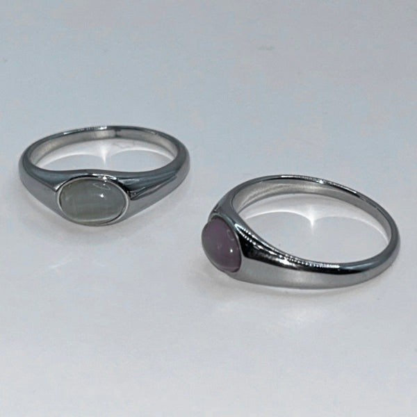 [Grumpy Stuff] Cat's Eye Oval Stone Ring