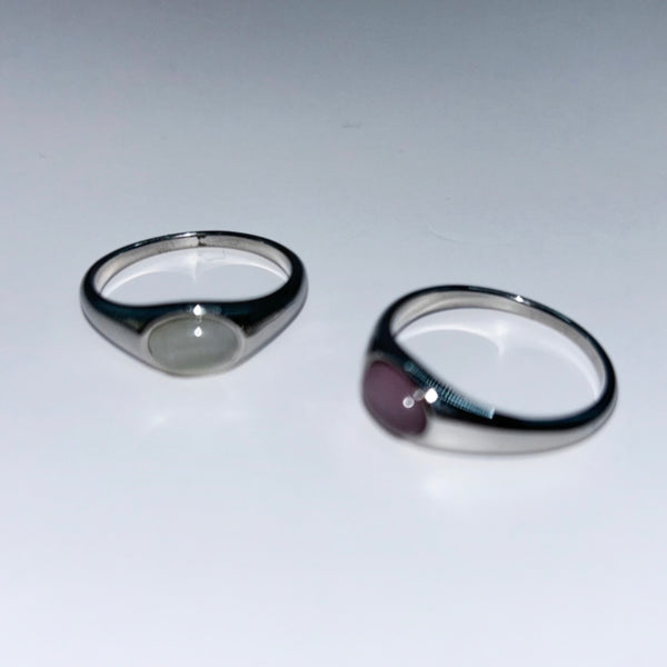 [Grumpy Stuff] Cat's Eye Oval Stone Ring